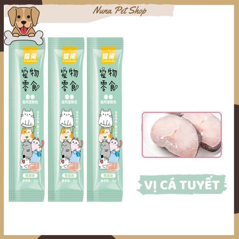 Combo 10 thanh súp thưởng cho mèo hương vị thơm ngon