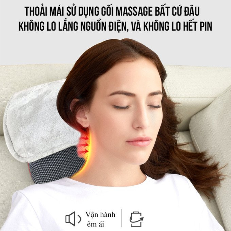 Gối Massage Đa Năng FJ-488K, Máy Mát xa Toàn Thân Nhiệt Hồng Ngoại