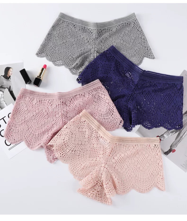 COMBO 5 QUẦN NỮ REN BOXER XUYÊN THẤU KIỂU PHÁP B12