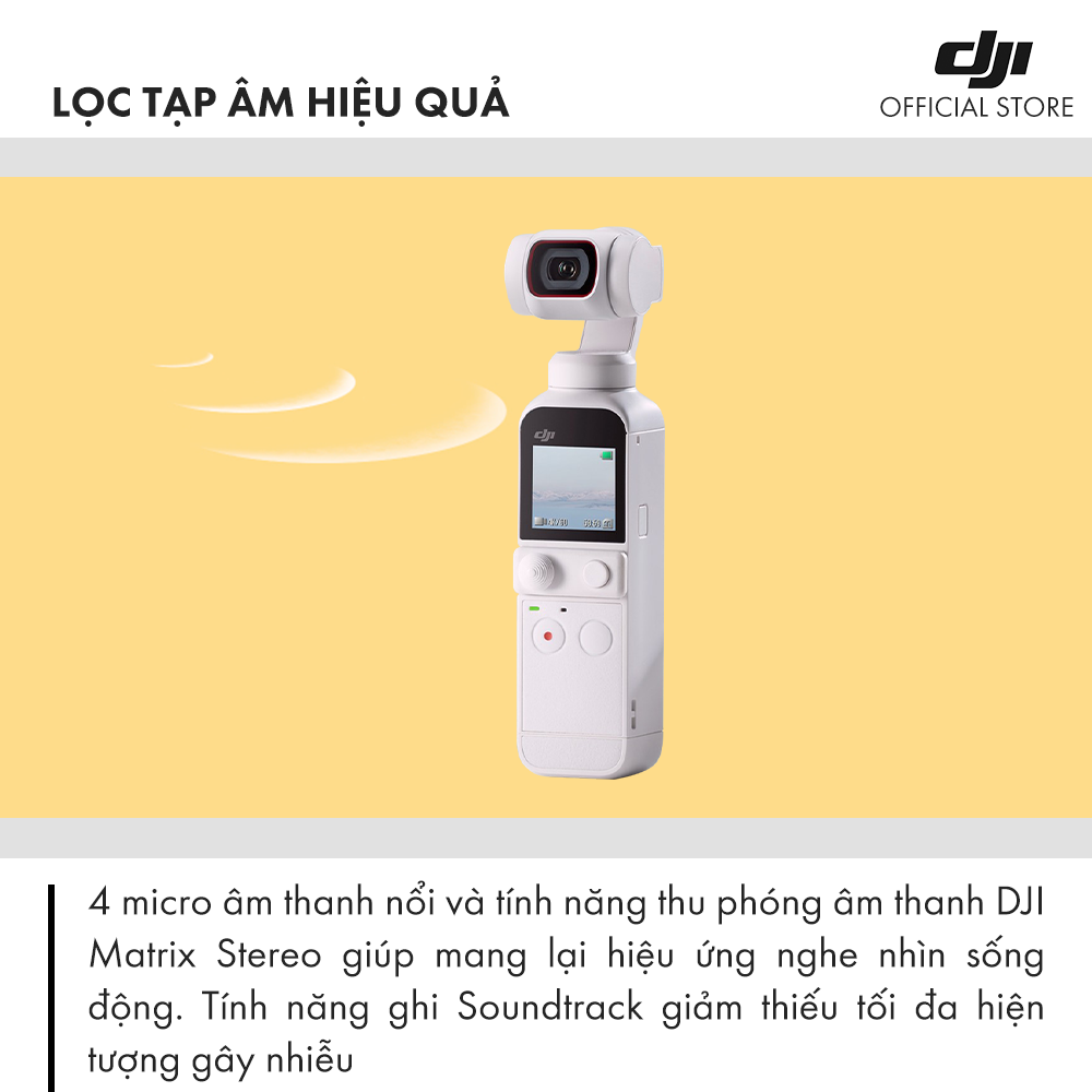 DJI Osmo Pocket 2 Sunset White Máy quay phim  Chống Rung 4K 60fps  Hàng chính hãng