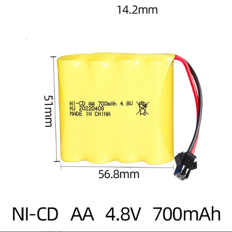 Pin sạc 4.8v 700mah Ni-Cd đồ chơi xe điều khiển đủ loại