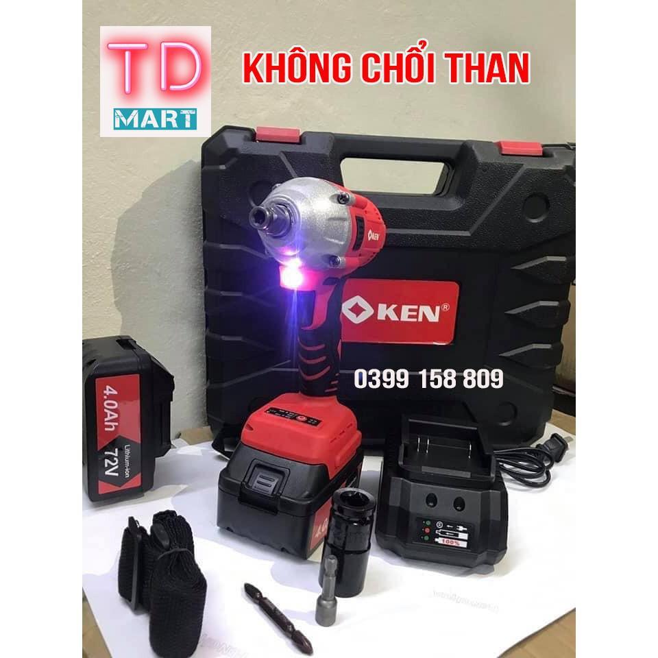 Máy siết bulong KEN Dùng Pin 72V KHÔNG CHỔI THAN