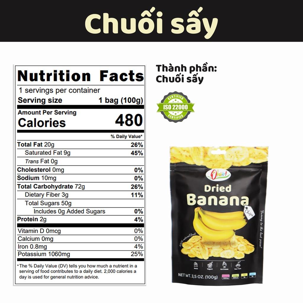 Trái Cây Sấy OHOO! - Chuối Sấy Giòn 500G