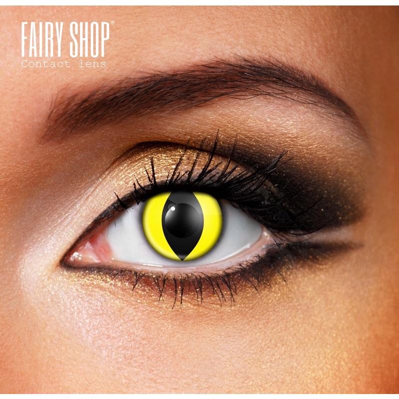 Áp tròng cosplay cat yellow 14.0MM - Kính Áp Tròng FAIRY SHOP CONTACT LENS