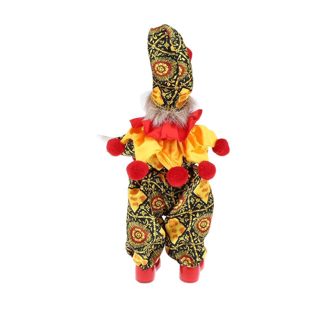Porcelain Clown Doll Hanging Foot Harlequin Doll Home Display Ornament B