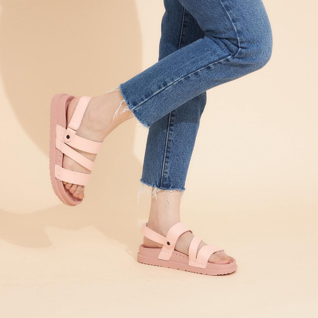 Giày MWC 2954 - Giày Sandal Đế Cao 3p, Sandal Quai Ngang Chéo Cách Điệu Thời Trang