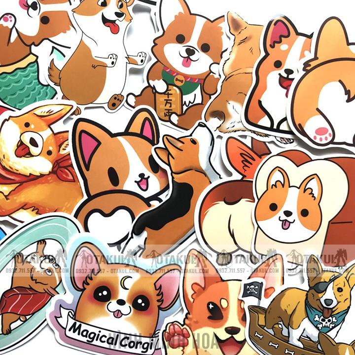 Bộ Sticker Corgi Đáng Yêu