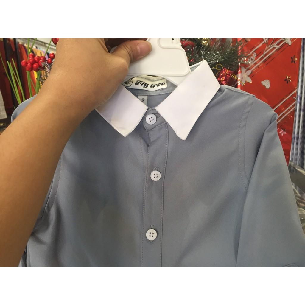 MẪU ÁO ĐÔI CỰC HOT XÁM XANH PHỐI CỔ TRẮNG