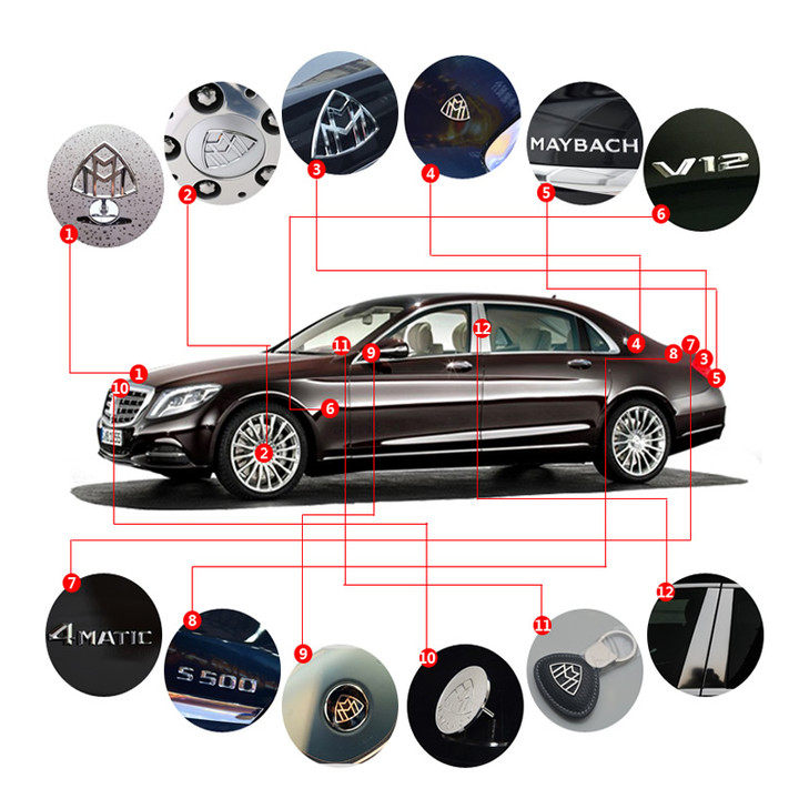 Bộ 4 thanh nẹp inox cột B cánh cửa dành cho xe ô tô Mercedes dòng S-Class đời từ 2014-2020, băng dán 3M hai mặt hình chữ đi kèm đảm bảo chắc chắn