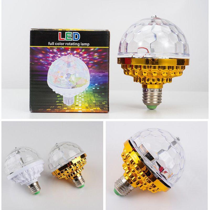 Đèn Led Nháy Chớp 7 Màu Tự Xoay Đui Tròn Cao Cấp, Đèn Led Trang Trí Bar, Nhà Cửa