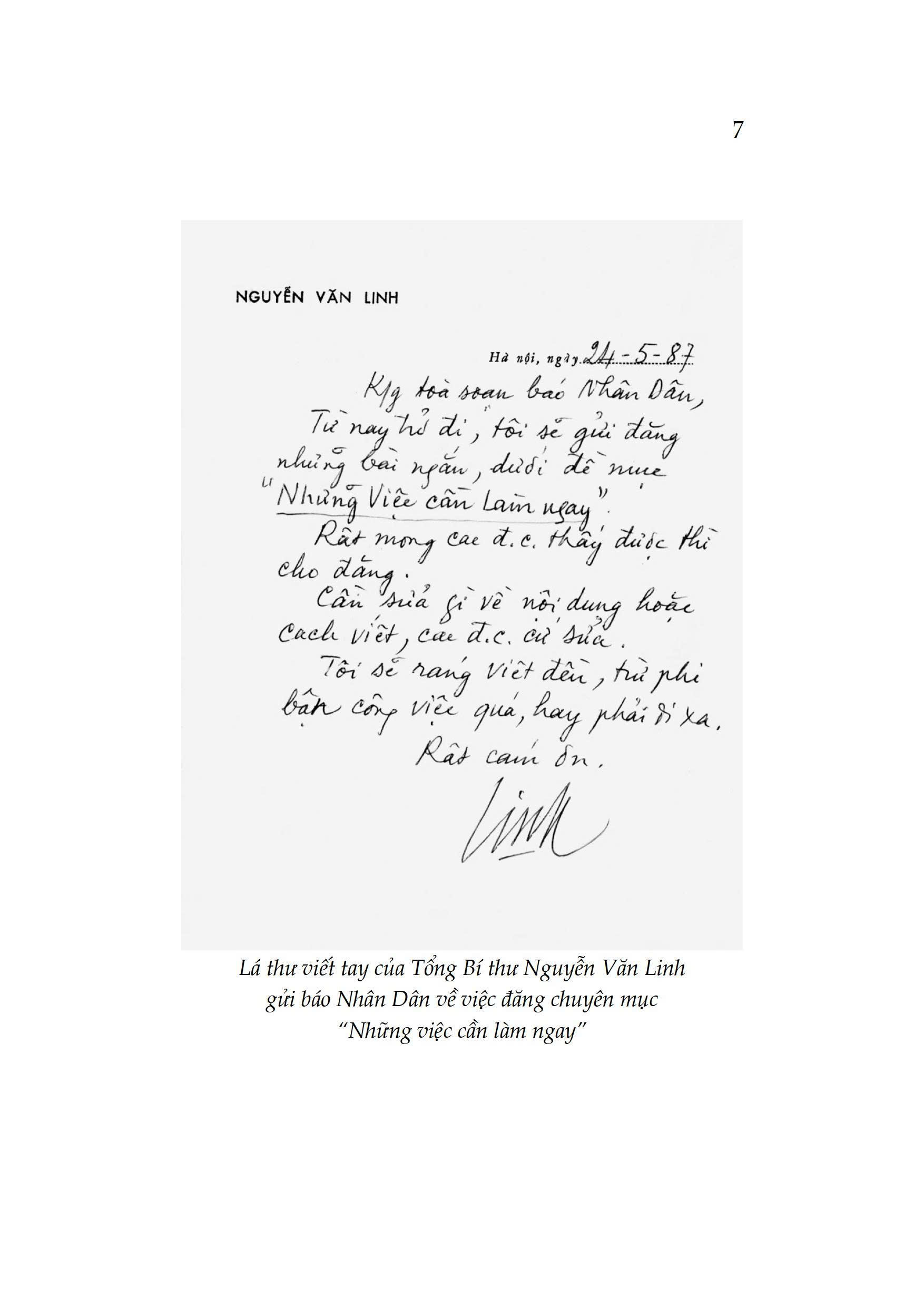 Dấu ấn "Những việc cần làm ngay"