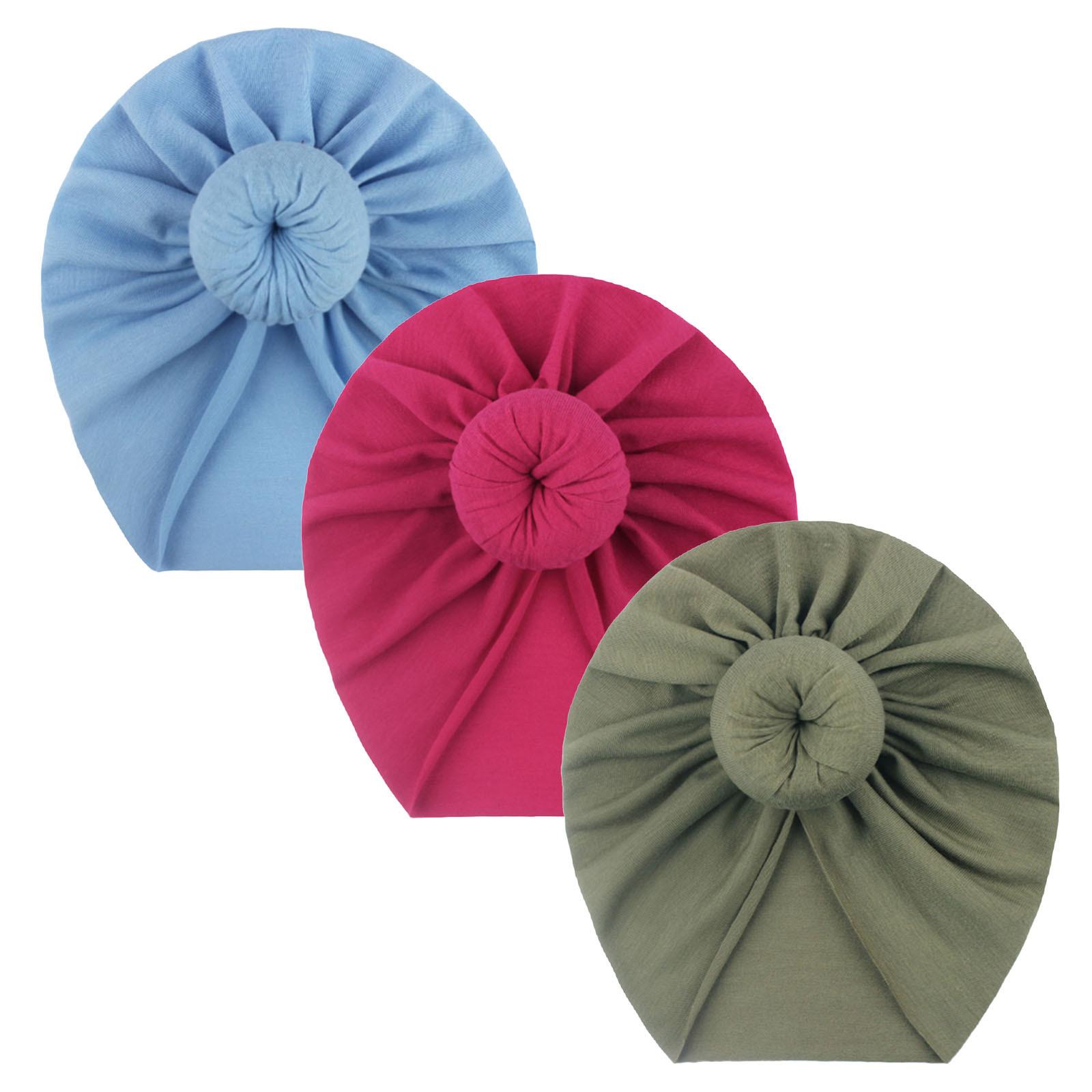 3 Tập Đi Trẻ Em Cho Bé Gái Chắc Chắn Turban Thắt Nút Mũ Cotton Bò Nón Mùa Đông Bộ Đội Mũ Phụ Kiện Tóc Thắt Nút Có Mũ Trùm Đầu nón