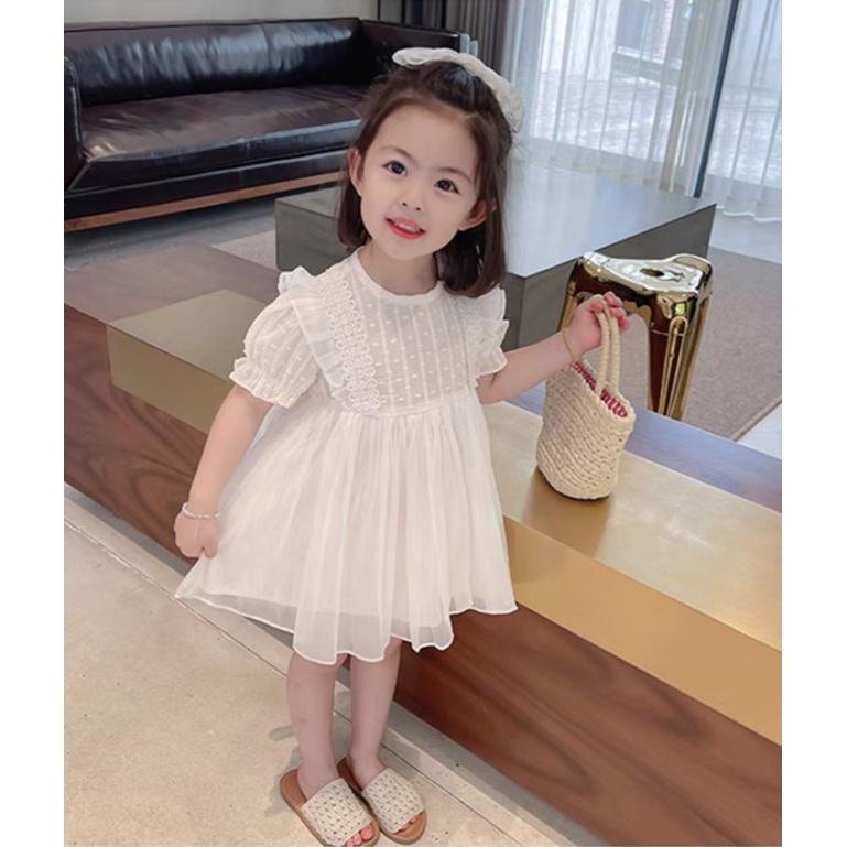 Váy ren đầm công chúa cho bé bé gái