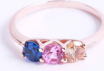 Nhẫn bạc nữ đính 3 viên đá CZ màu Gix Jewel N20