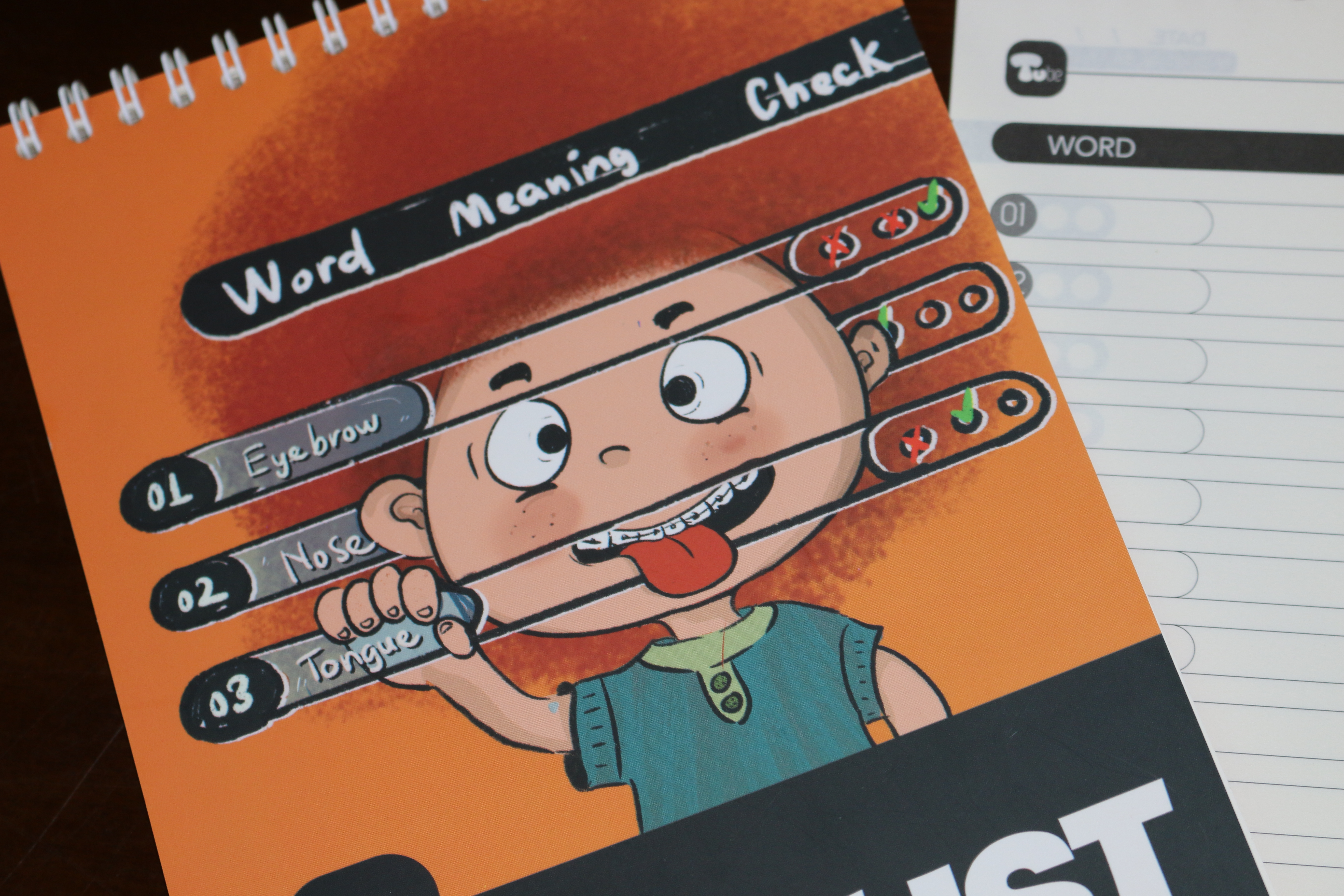 Sổ Wordlist Tube Kids Gáy Lò Xo 14,5x19cm Học Từ Vựng, Từ Mới Ngoại Ngữ 160 trang TB - Ruffied Hair - TB0008