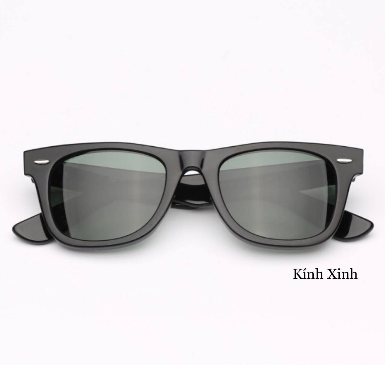 Kính râm, Kính mát Nam Mắt Vuông Tròng Thủy Tinh Gọng Nhựa Acetate Cao Cấp + Tặng Fullbox Phụ Kiện