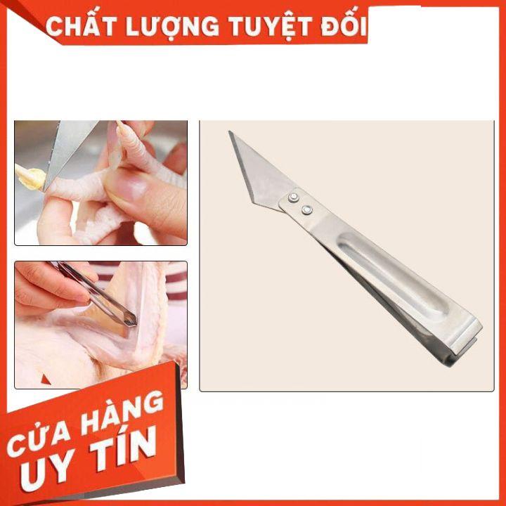 Bộ 3 Dụng Cụ Nạo Gọt Rau Củ Quả Đa Năng 2 Lưỡi, 1 Lưỡi, Kẹp Nhổ Lông Gà Chất Liệu Thép Không Gỉ