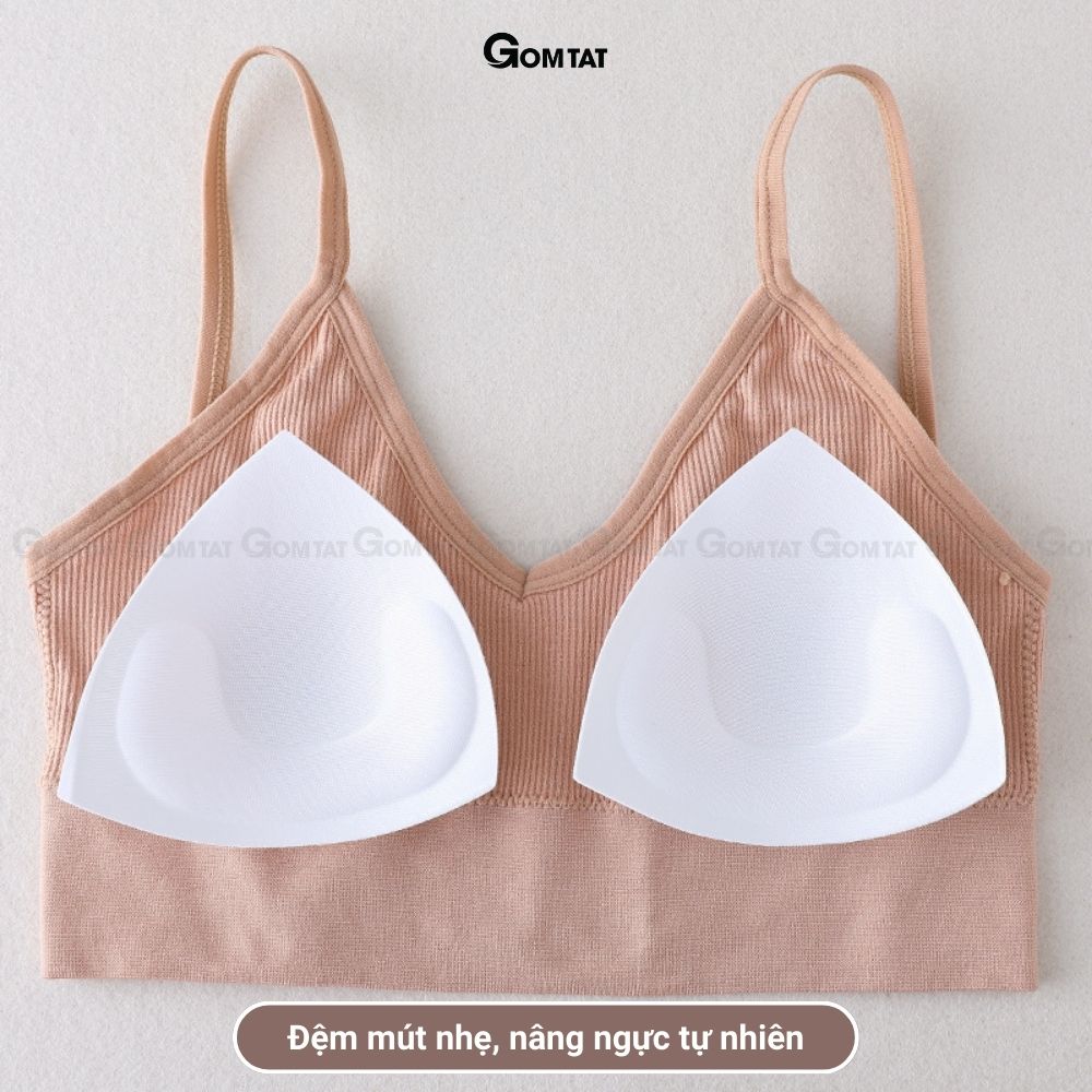 Áo Bra thun gân tâm tập gym, áo ngực khoét lưng chữ U kèm mút đệm mỏng - BRACHU-U-007