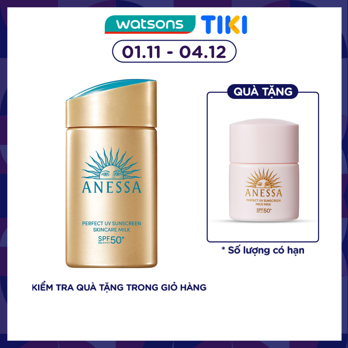 Sữa Chống Nắng Anessa Dưỡng Da Kiềm Dầu Bảo Vệ Hoàn Hảo Perfect UV SPF50+ PA++++ 60ml