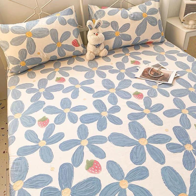 Bộ Chăn Ga Cotton Living 100%cotton Hàng Nhập Khẩu Cao Cấp 3 Món Thoáng Mát Nhiều Mẫu