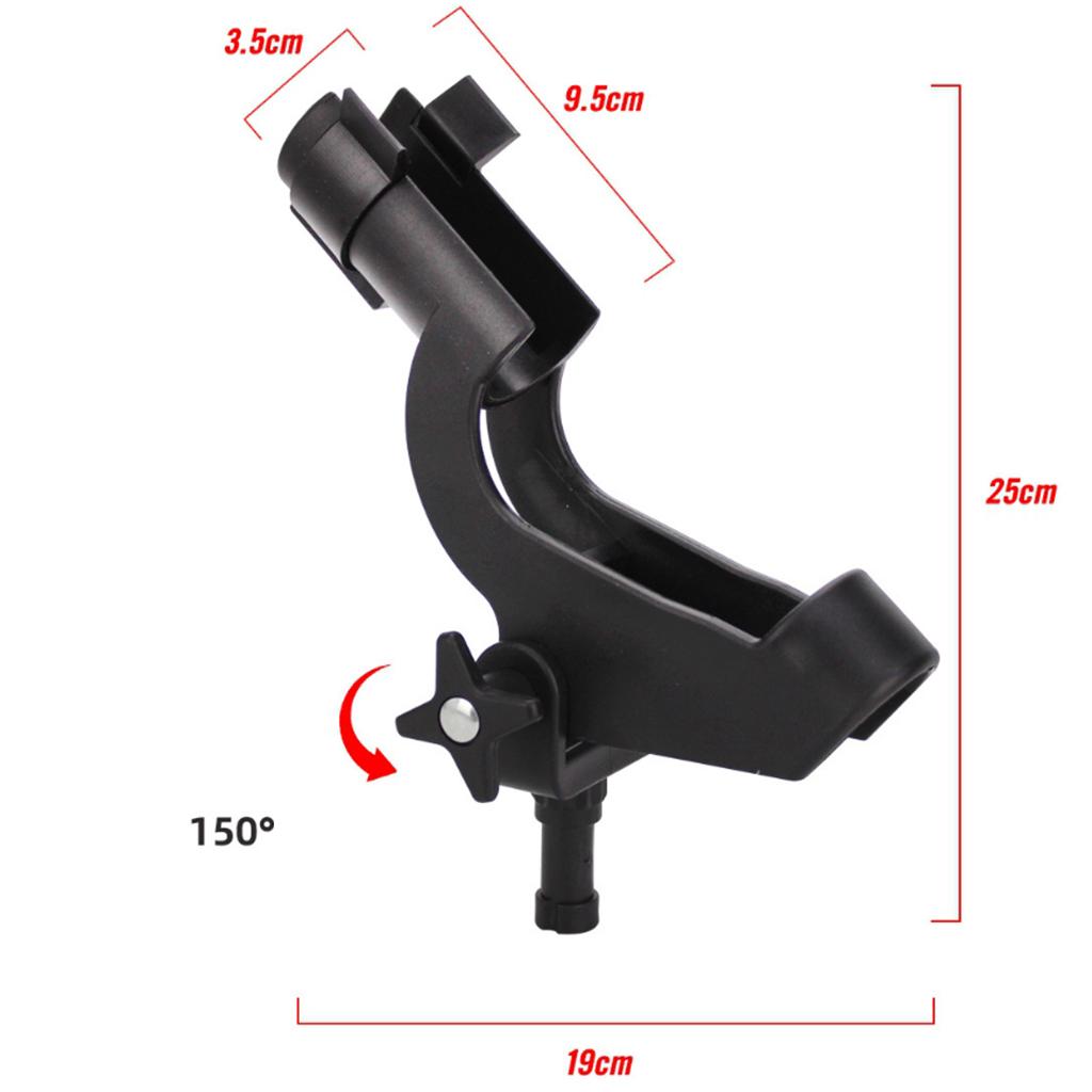 Fishing Rod Holder Pole Stand Bracket 150 Degrees Nylon Rod Rest Rack Tube