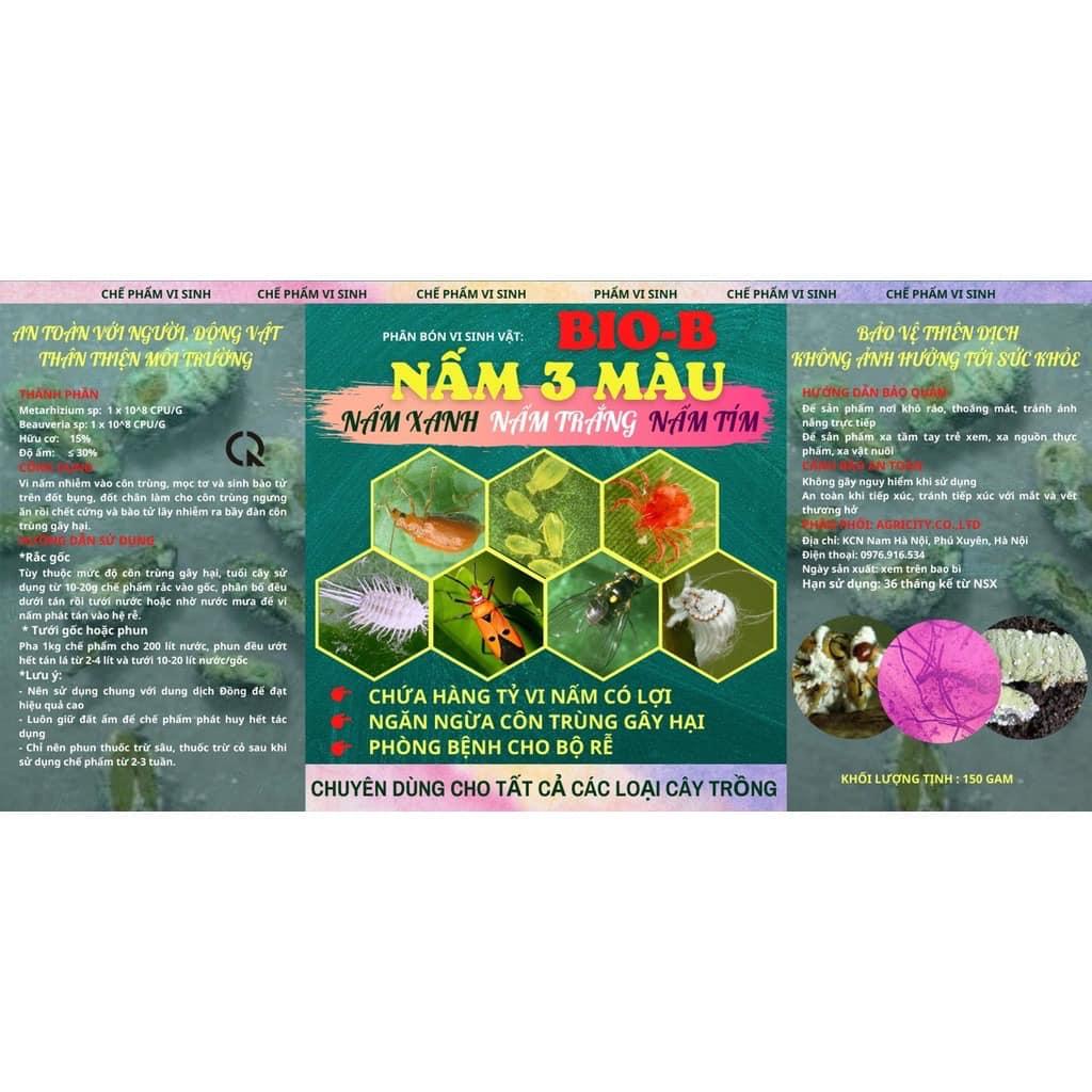 Chế phẩm Nấm 3 màu _ diệt sùng đất, ký sinh trùng, rệp sáp, nhện đỏ, ngăn ngừa côn trùng và phòng sâu hại cho cây