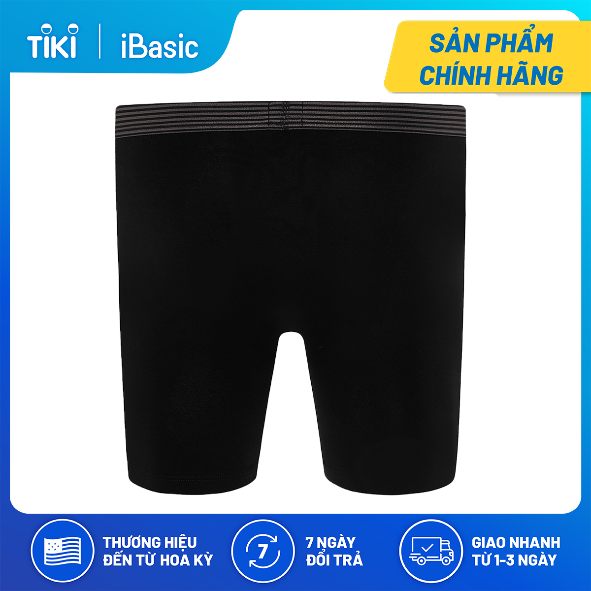 Combo 3 quần lót nam cotton đùi dài iBasic PANM083