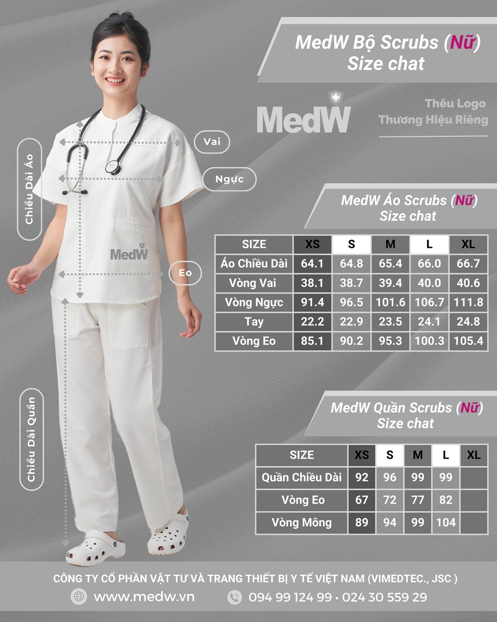 MedW Diana Scrubs Y Tế (Nữ) Trắng Cổ Nhật Chuyên Gia Bác Sĩ Thẩm mỹ, Da Liễu, Tiêm Chủng Trang Phục Phòng Khám Phòng Khám Bệnh Viện Chuyên Khoa, Đa Khoa vật liệu chuyên biệt nhập khẩu cao cấp mềm như lụa, thiết kế Pháp cách tân trang trọng vận động tự do
