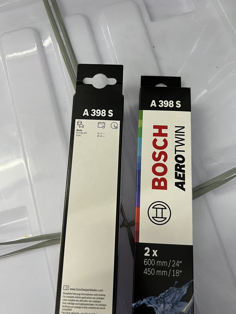 Gạt Mưa Thân Mềm Cao Cấp BOSCH Set A398S Kích Thước 24" & 18" : MAZDA CX5 , MAZDA CX8 ..