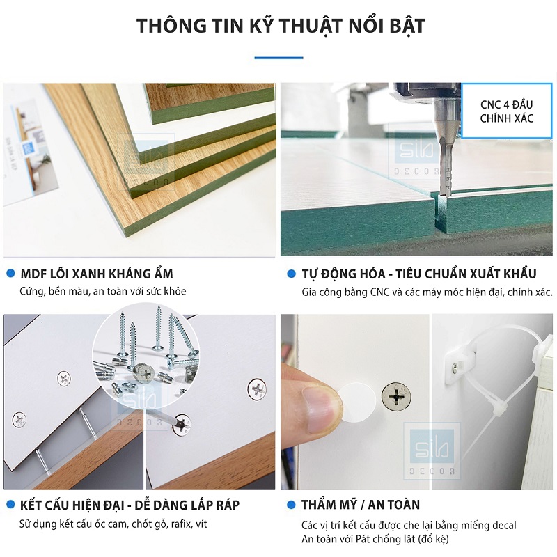 Tủ Giày Dép Gỗ 3 Cánh Đơn Giản Mà Đẹp Thương Diệu SIB Decor