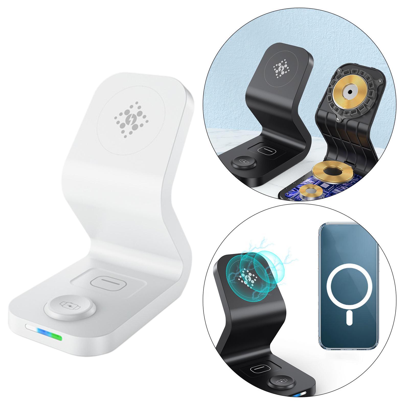 Wireless Charger 3 in 1 for  for Phones Smartphones Headphones Black