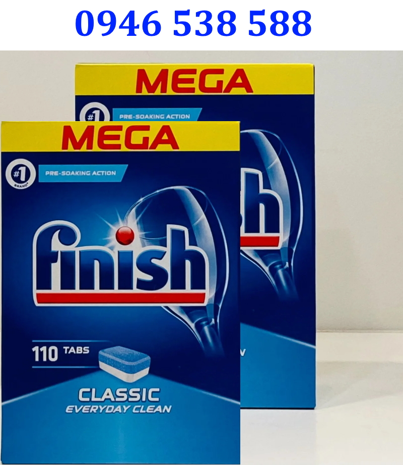 Combo 2 hộp viên rửa bát finish tổng họp 110 viên