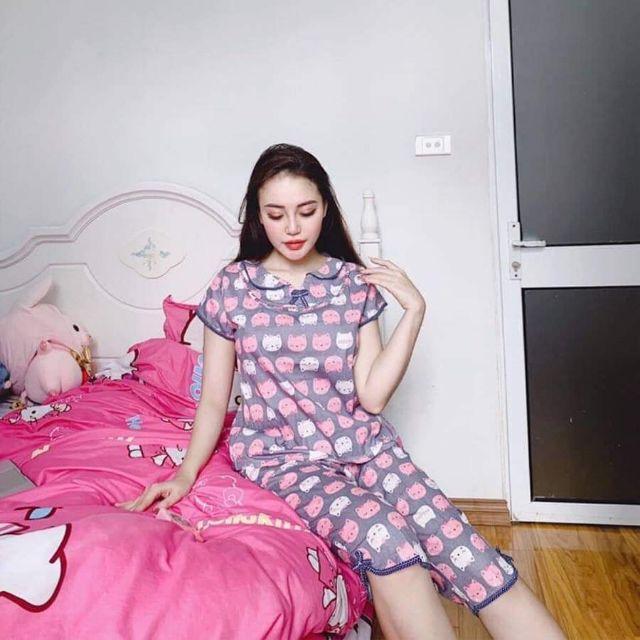 Đồ bộ mặc nhà, đồ ngủ cổ nơ đủ màu