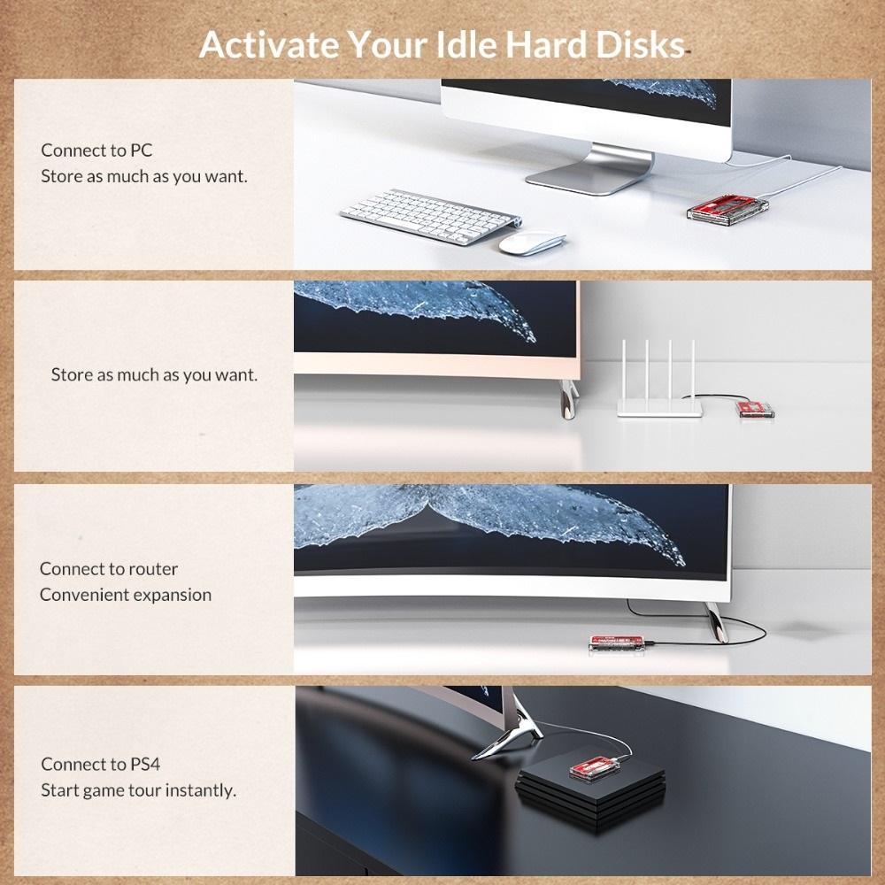 Case USB 3.0 HDD Enclosure for 2.5'' /3.5" UASP HDD