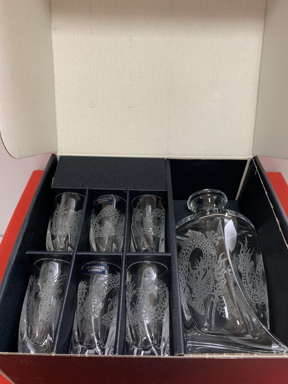 BỘ RƯỢU PHA LÊ SÉC QUADRO CHÉN 050ML, CHAI 400ML 2K9/99A44/457