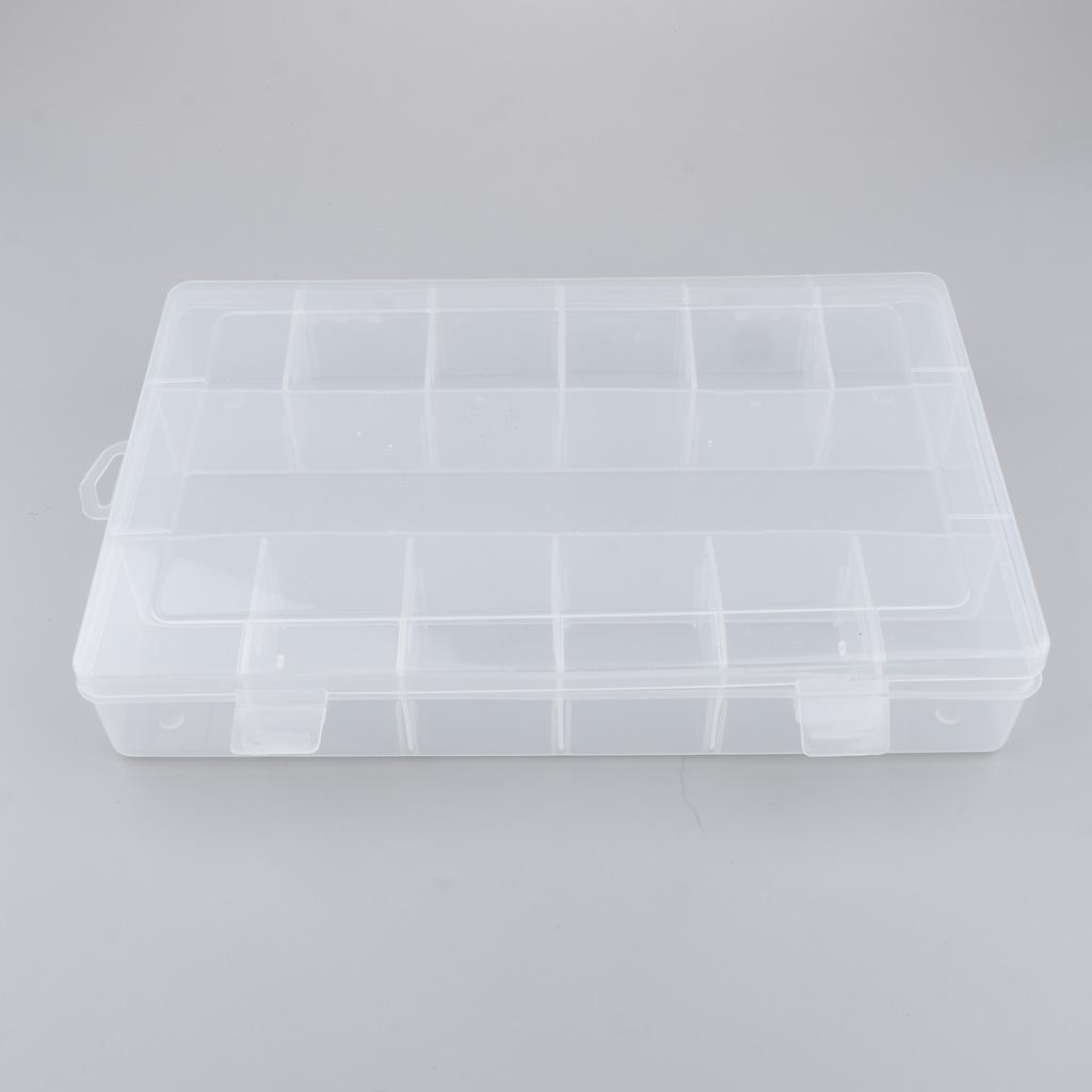 13 Grids Empty Box Jewelry Ring Beads Clear Gift Box Storage Container Case
