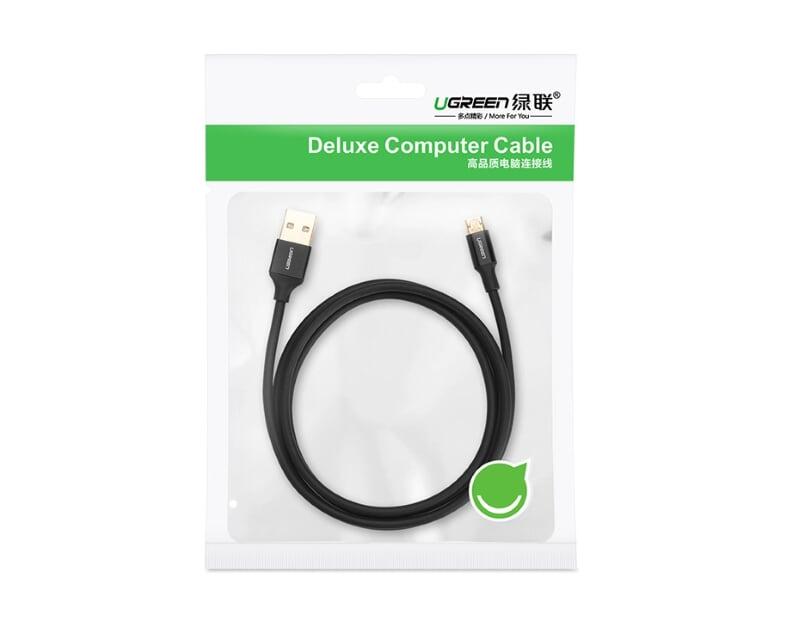 Ugreen UG30853US223TK 2M màu Đen Cáp sạc truyền dữ liệu USB 2.0 sang MICRO USB dây bọc nhựa PVC - HÀNG CHÍNH HÃNG