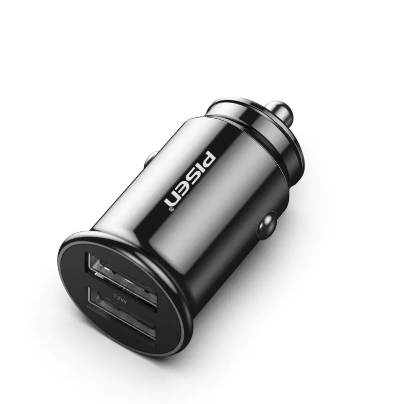 Sạc PISEN Dual USB Car 2.4A - Super small, FAST - Hàng Chính Hãng