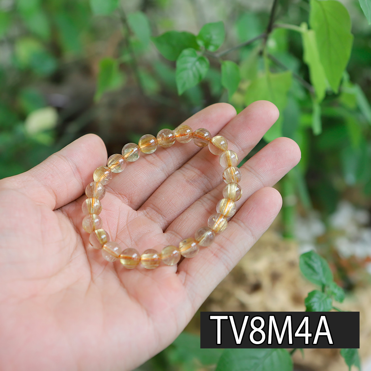 Vòng tay Đá Thạch anh Tóc Vàng by Anqlo Lusso 8mm-4A