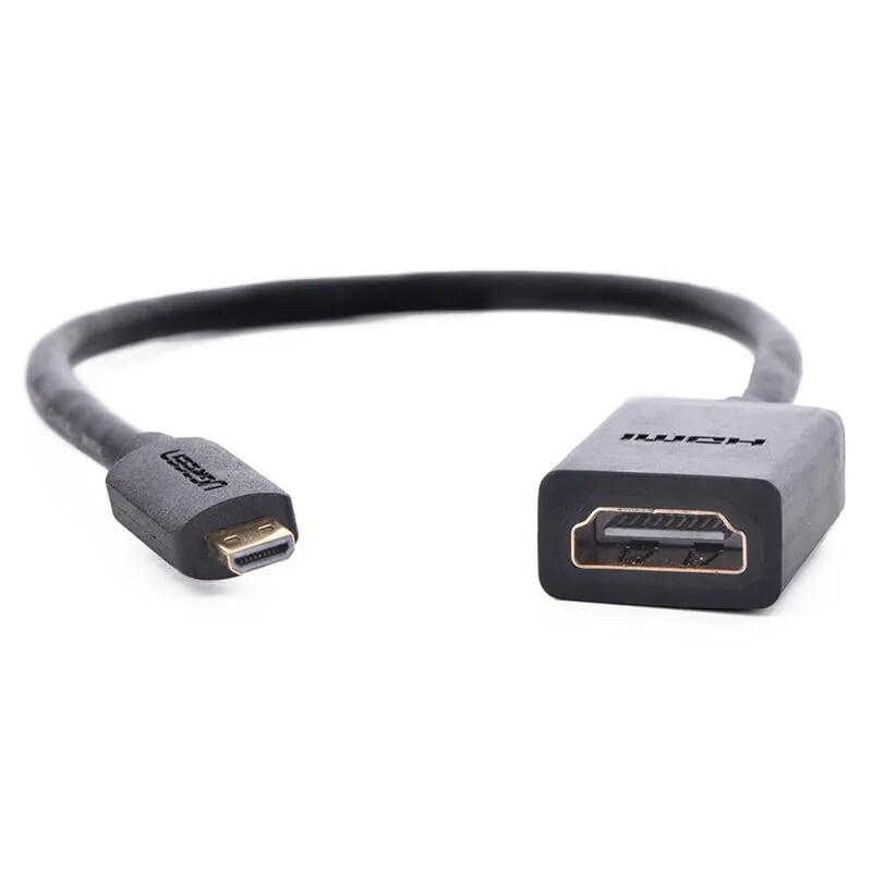 Ugreen UG2013420134TK Màu Đen Đầu chuyển đổi Micro HDMI sang HDMI âm - HÀNG CHÍNH HÃNG