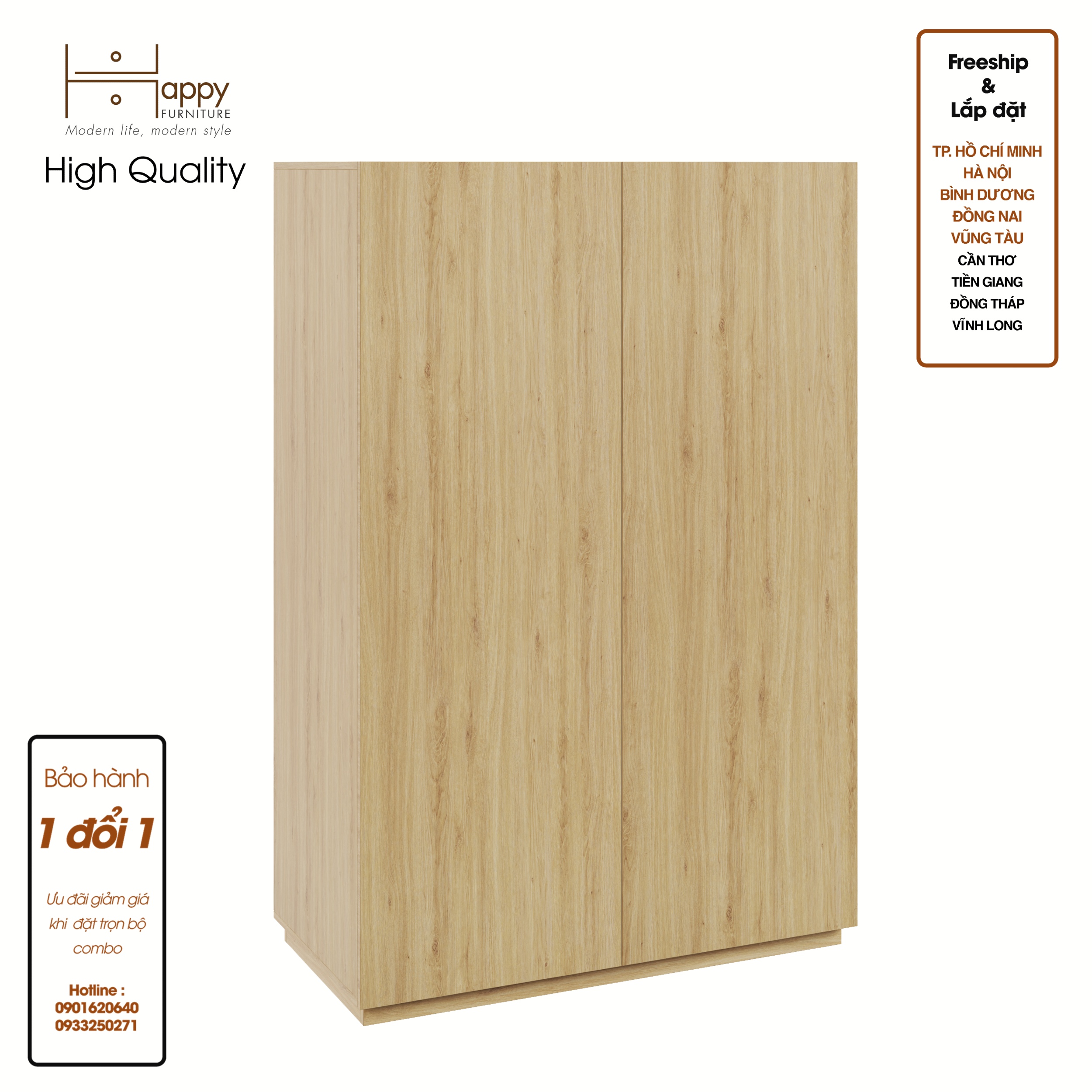 [Happy Home Furniture] MACRO, Tủ quần áo treo - 4 ngăn kéo ,  120cm x 61cm x180cm ( DxRxC), TCM_016