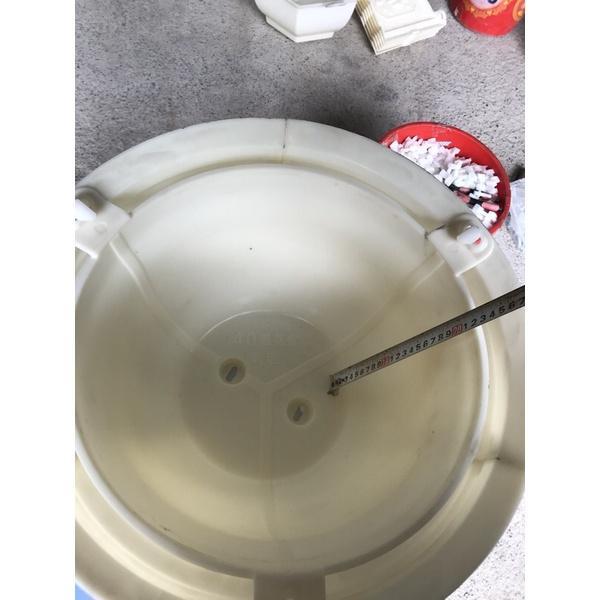 Khuôn đúc chậu tròn rộng 40 cm mẫu tùng cúc mai, có lòng trong