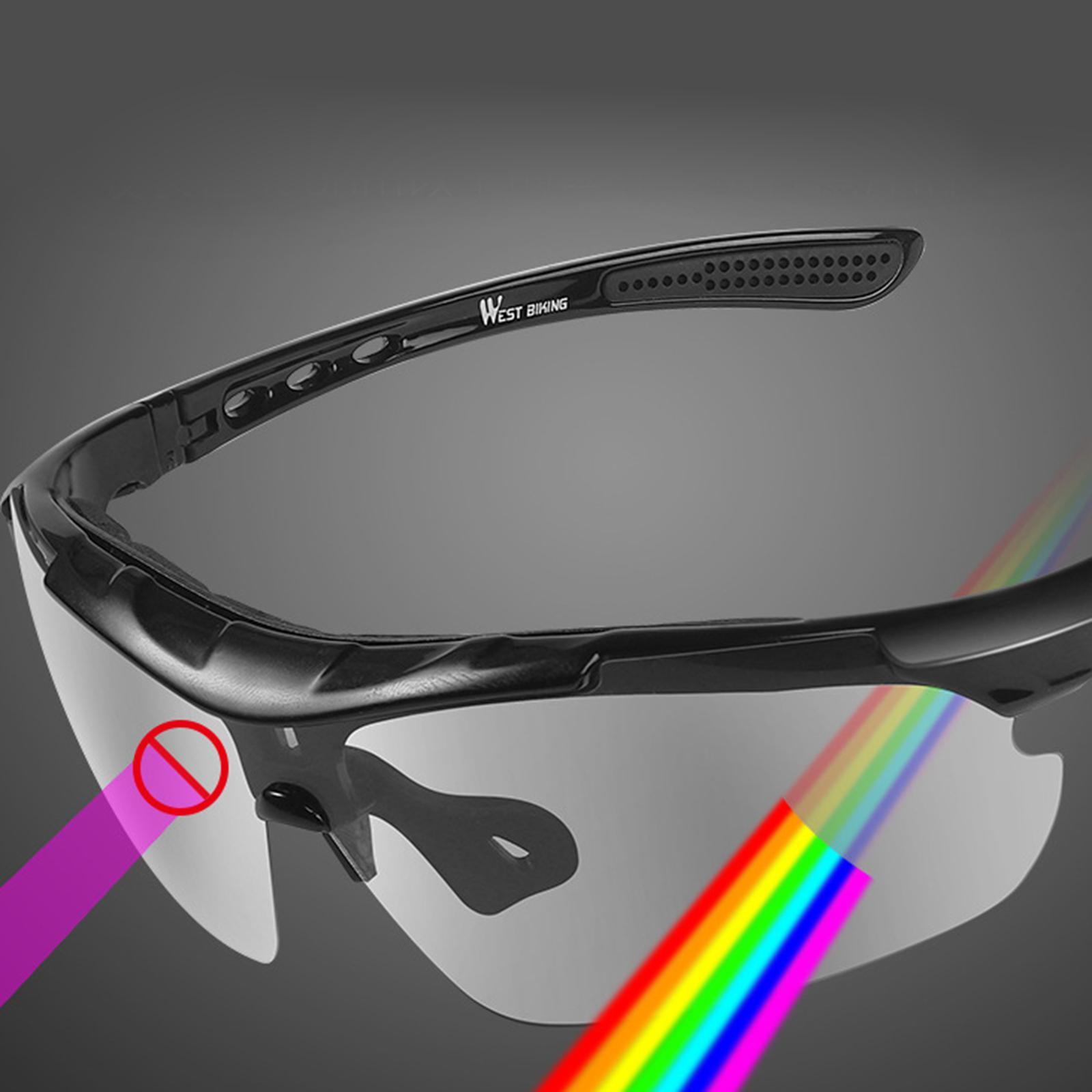 Photochromic Cycling Glasses Discoloration Bike Goggles Sports Eyewear