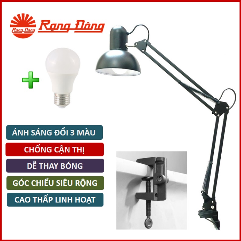 [Cỡ TO] Đèn học kẹp bàn Pixar Kèm bóng Rạng Đông, Đèn Học Chống Cận Thị, Đèn Đọc Sách, Đèn Làm Việc Để Bàn Chống Chói Mắt Lóa Mắt Bảo Vệ Mắt