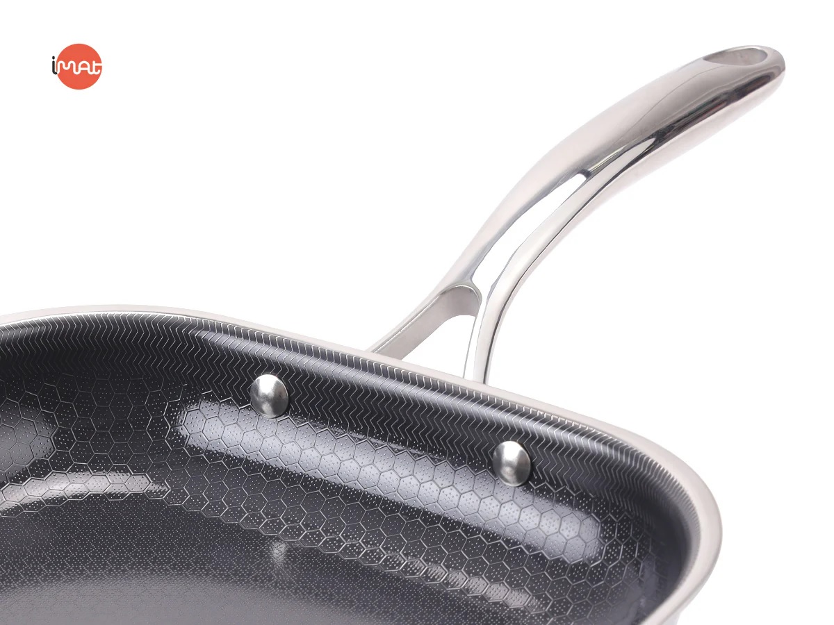 [Hàng chính hãng-iMat hybrid] Chảo vuông đa năng 26cm hai tay cầm iMat Hybrid chống dính Ceramic đen