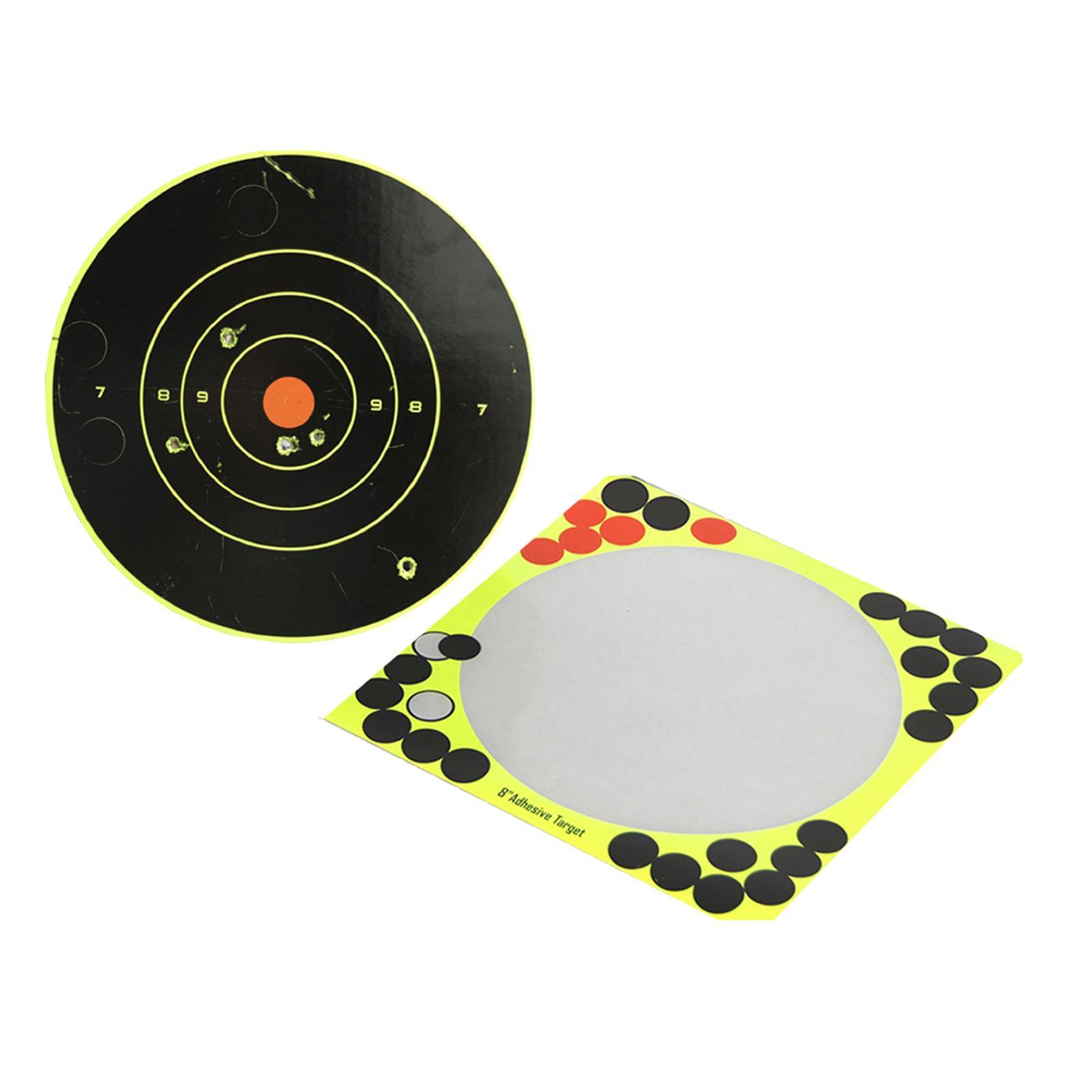 10 Reactive Splatter Self Adhesive 8" Paper Target Stickers