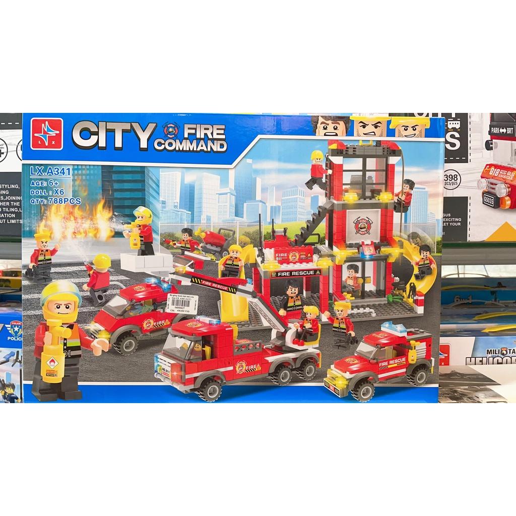 Lắp ráp Ghép Hình CẢNH SẮT CỨU HỎA 788 Chi tiết LX. A341