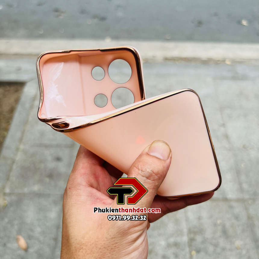 Ốp lưng cho OPPO Reno8 5G silicone dẻo màu viền xi