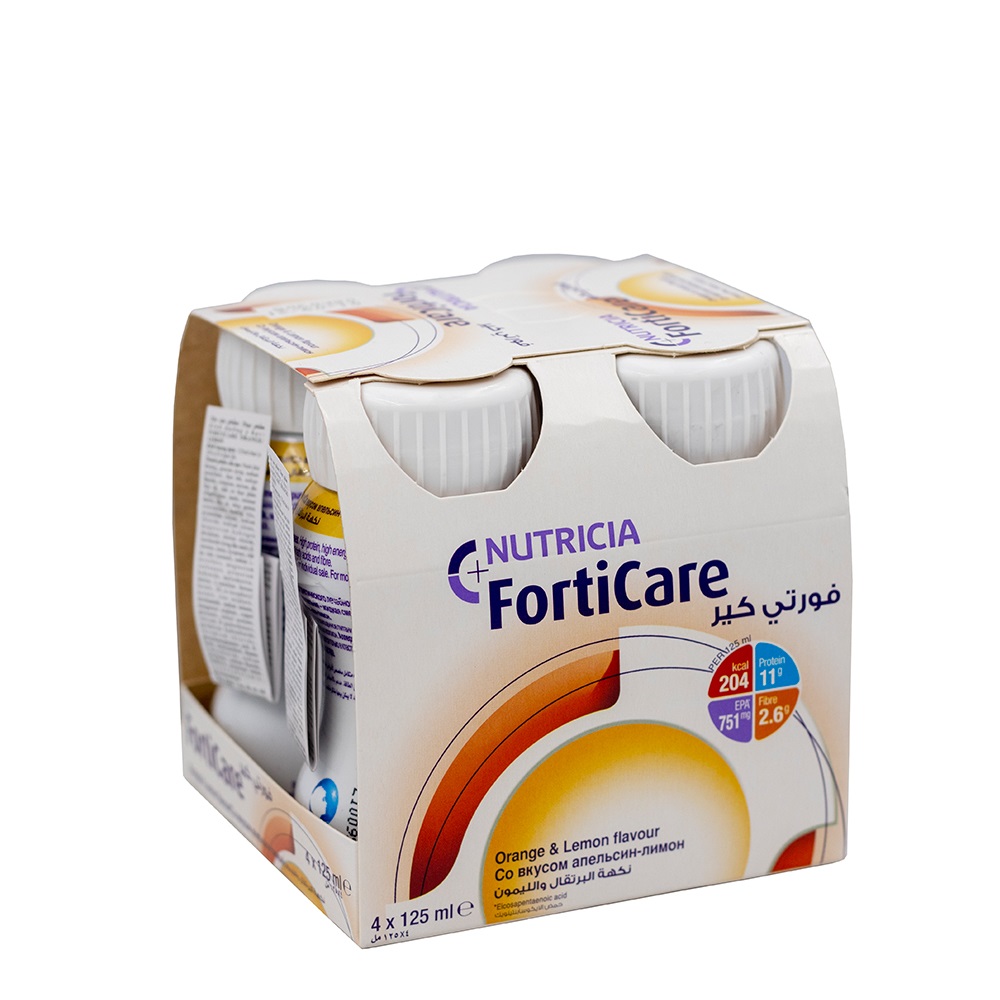 Sữa Forticare Nutricia vị Cam Chanh 125ml (4 chai/ lốc)