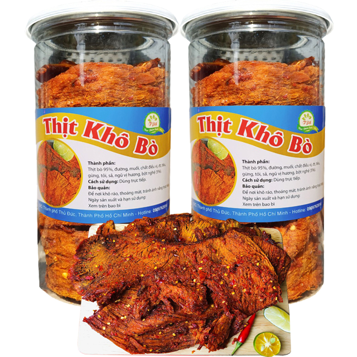 Khô Bò Miếng Mềm Ngon Cao Cấp TLP - Hũ 250G